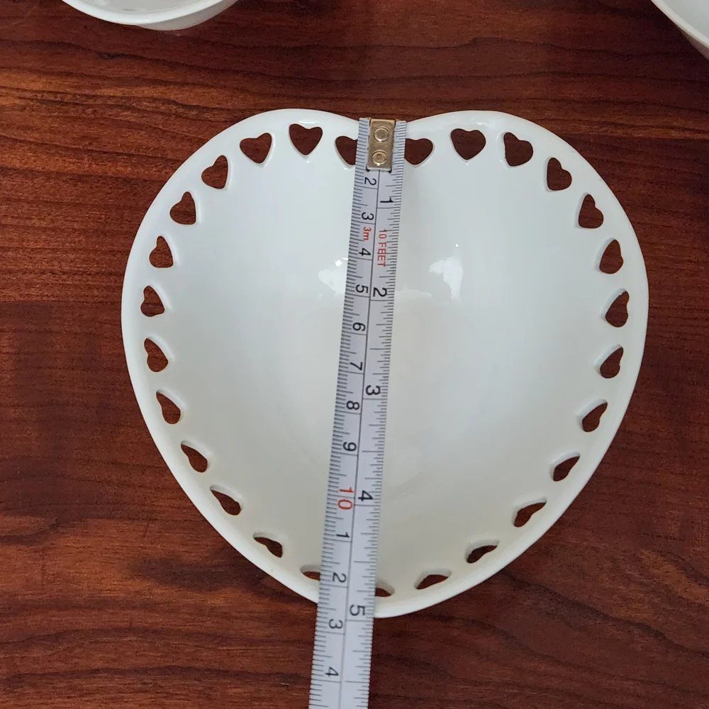 Williams Sonoma Heart-Shaped White Bowls